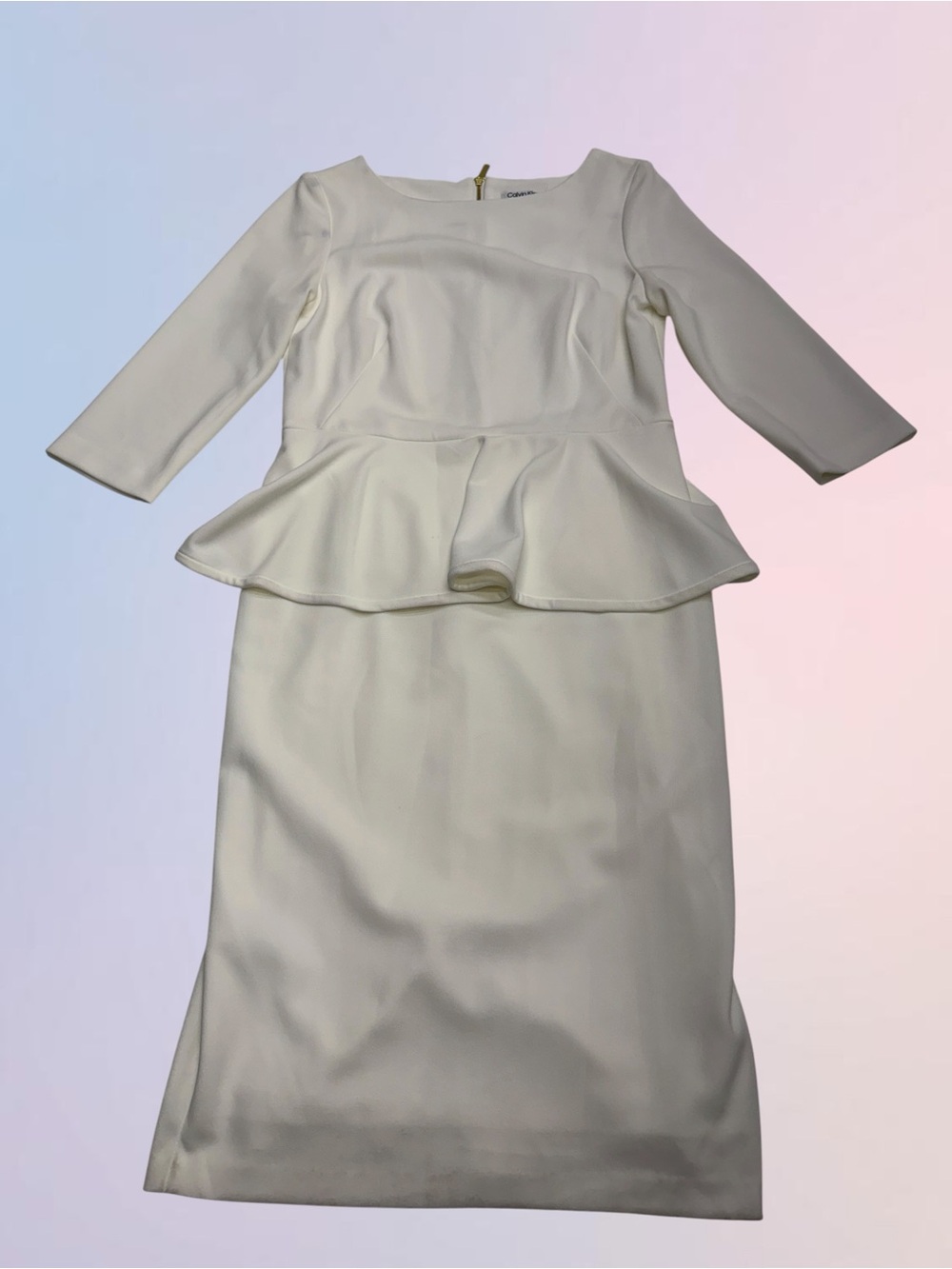 CALVIN KLEIN Women’s 6 White Dress